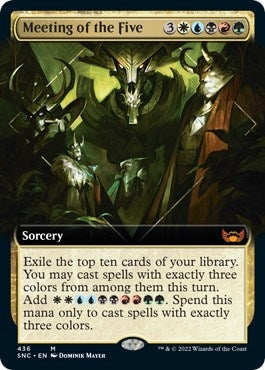 Image for Meeting of the Five (Extended Art) (436) (SNC) - Magic: The Gathering