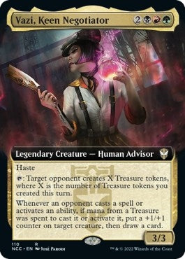 Image for Vazi, Keen Negotiator (Extended Art) (110) (NCC) - Magic: The Gathering