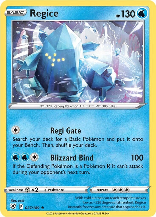 Image for Regice (037/189) (SWSH10) - Pokemon