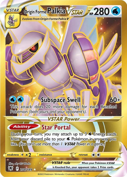 Origin Forme Palkia VSTAR (Secret) (208) (208/189) (SWSH10)