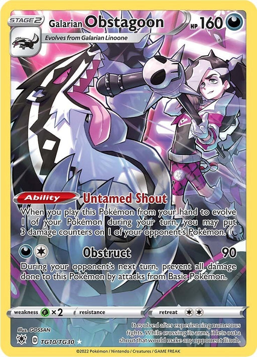 Image for Galarian Obstagoon (TG10/TG30) (SWSH10:TG) - Pokemon