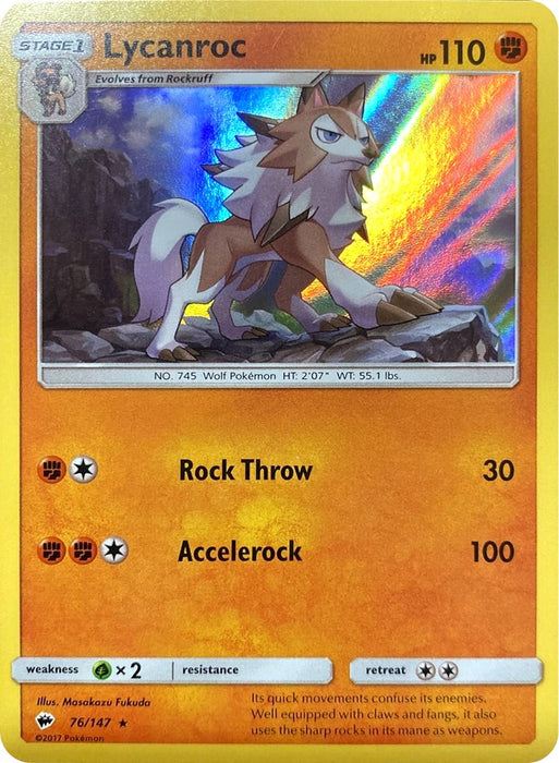 Lycanroc - 76/147 (Water Web Holo) (076/147) (MCAP)