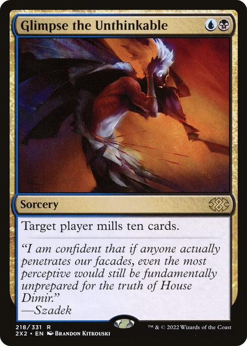 Image for Glimpse the Unthinkable (218) (2X2) - Magic: The Gathering