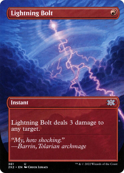Image for Lightning Bolt (Borderless) (361) (2X2) - Magic: The Gathering