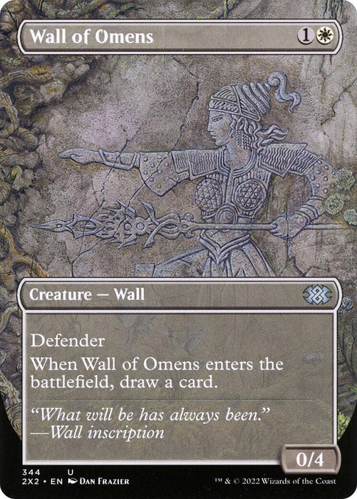 Image for Wall of Omens (Borderless) (344) (2X2) - Magic: The Gathering