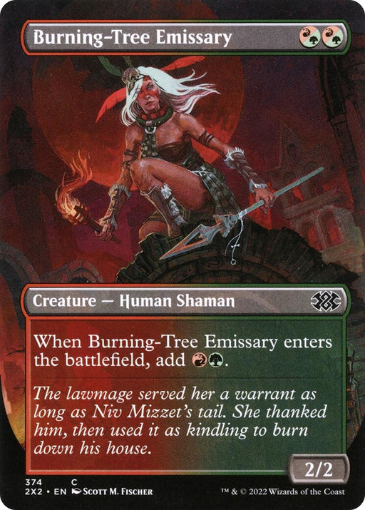 Image for Burning-Tree Emissary (Borderless) (374) (2X2) - Magic: The Gathering