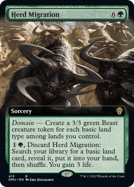 Image for Herd Migration (Extended Art) (413) (DMU) - Magic: The Gathering