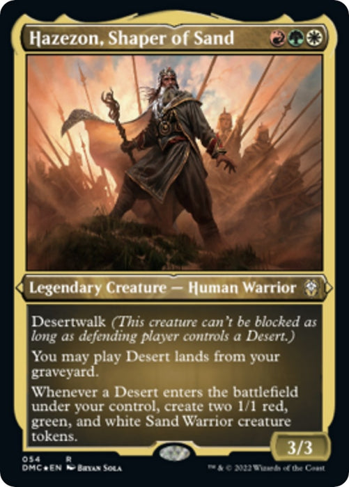Image for Hazezon, Shaper of Sand (Foil Etched) (54) (DMC) - Magic: The Gathering