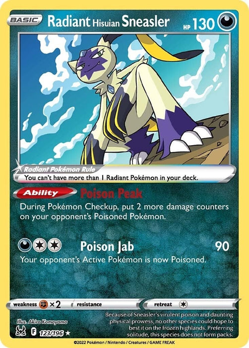 Radiant Hisuian Sneasler (123/196) (SWSH11)