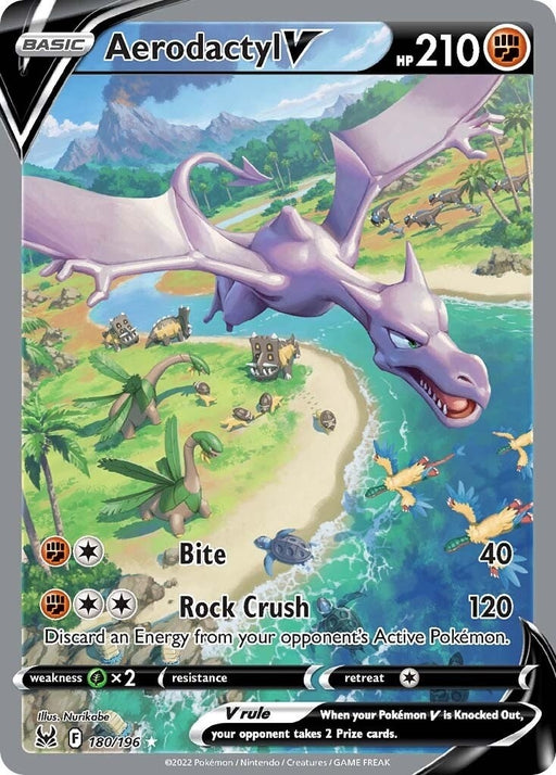 Image for Aerodactyl V (Alternate Full Art) (180/196) (SWSH11) - Pokemon