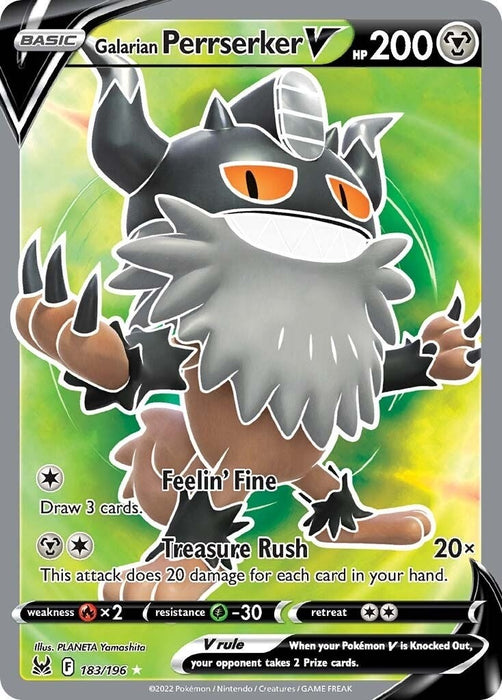 Galarian Perrserker V (Full Art) (183/196) (SWSH11)