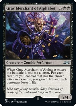 Image for Gray Merchant of Alphabet (Galaxy Foil) (361) (UNF) - Magic: The Gathering
