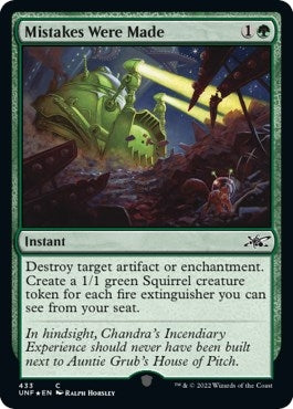 Image for Mistakes Were Made (Galaxy Foil) (433) (UNF) - Magic: The Gathering