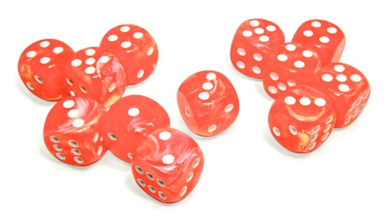 Chessex: Festive - 16mm D6 36PC Dice Block (Dahlia & White)