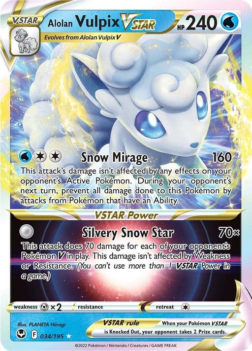 Image for Alolan Vulpix VSTAR (034/195) (SWSH12) - Pokemon