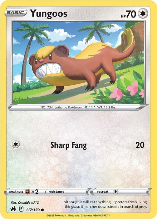 Image for Yungoos (117/159) (CRZ) - Pokemon