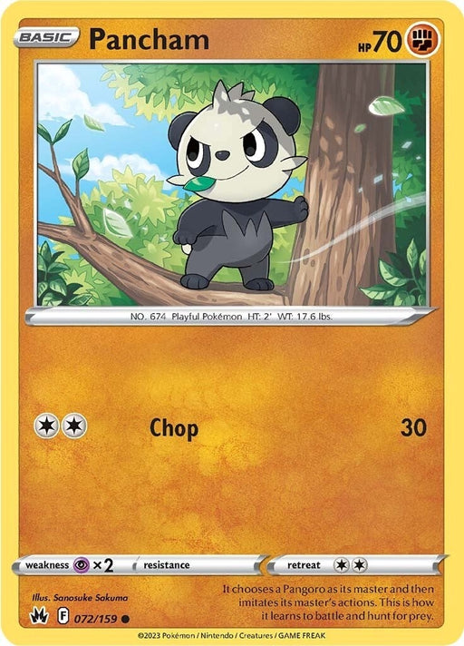 Image for Pancham (072/159) (CRZ) - Pokemon