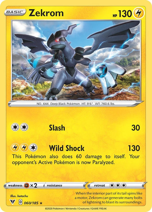 Zekrom - 060/185 (Cosmos Holo) (060/185) (MCAP)