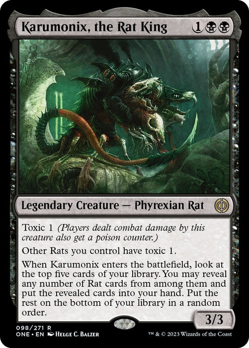 Image for Karumonix, the Rat King (98) (ONE) - Magic: The Gathering