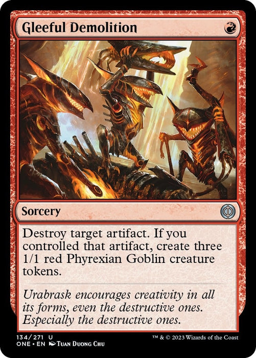 Image for Gleeful Demolition (134) (ONE) - Magic: The Gathering