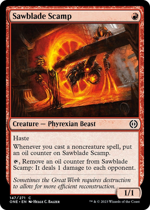 Image for Sawblade Scamp (147) (ONE) - Magic: The Gathering