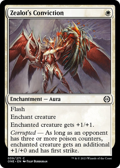Image for Zealot's Conviction (39) (ONE) - Magic: The Gathering