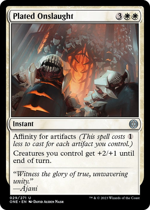 Image for Plated Onslaught (29) (ONE) - Magic: The Gathering