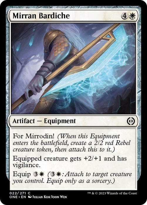 Image for Mirran Bardiche (22) (ONE) - Magic: The Gathering