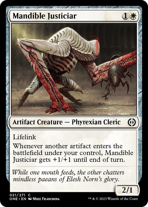 Image for Mandible Justiciar (21) (ONE) - Magic: The Gathering