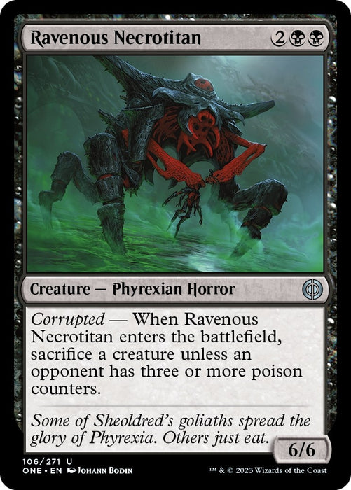 Image for Ravenous Necrotitan (106) (ONE) - Magic: The Gathering