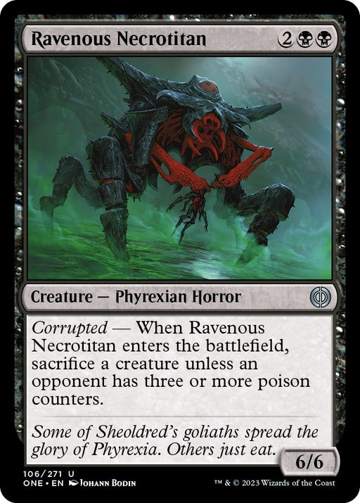 Image for Ravenous Necrotitan (106) (ONE) - Magic: The Gathering