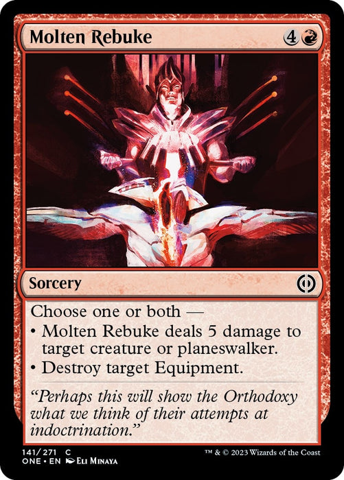 Image for Molten Rebuke (141) (ONE) - Magic: The Gathering
