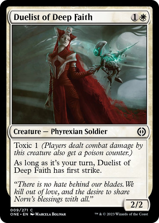 Image for Duelist of Deep Faith (9) (ONE) - Magic: The Gathering
