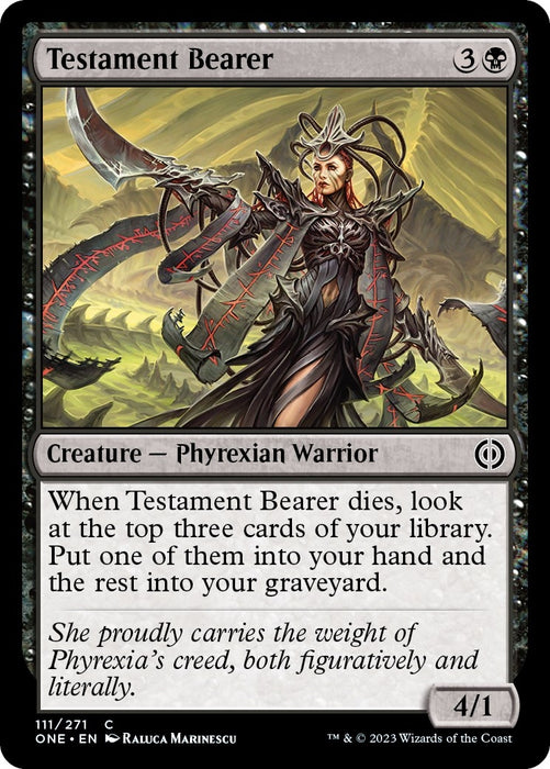Image for Testament Bearer (111) (ONE) - Magic: The Gathering
