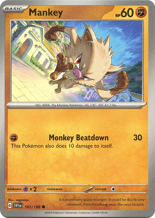Image for Mankey (107/198) (SVI) - Pokemon