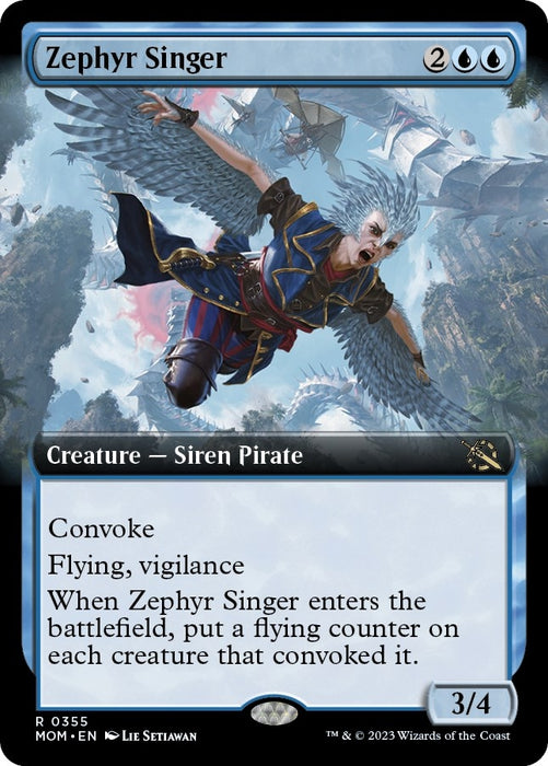 Image for Zephyr Singer (Extended Art) (355) (MOM) - Magic: The Gathering