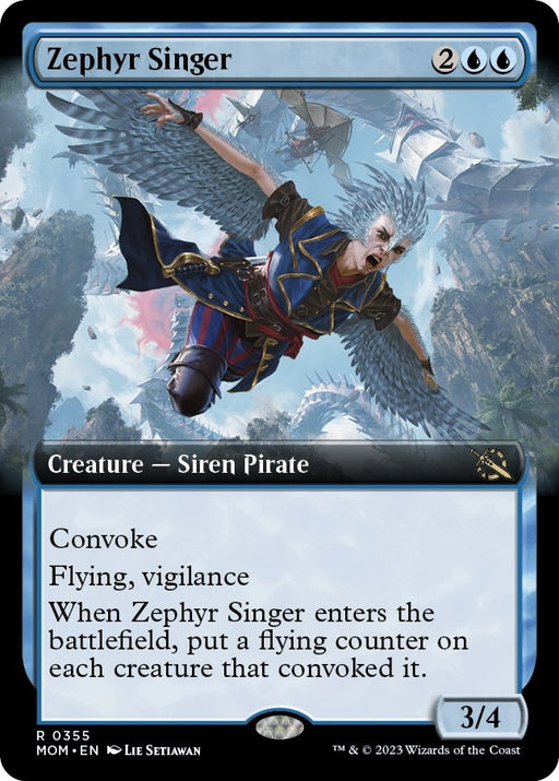 Image for Zephyr Singer (Extended Art) (355) (MOM) - Magic: The Gathering