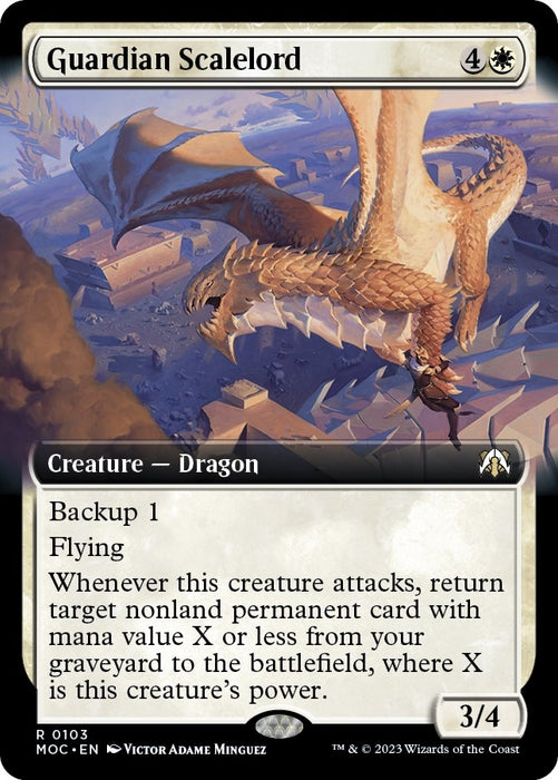 Image for Guardian Scalelord (Extended Art) (103) (MOC) - Magic: The Gathering