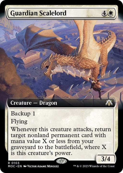 Image for Guardian Scalelord (Extended Art) (103) (MOC) - Magic: The Gathering