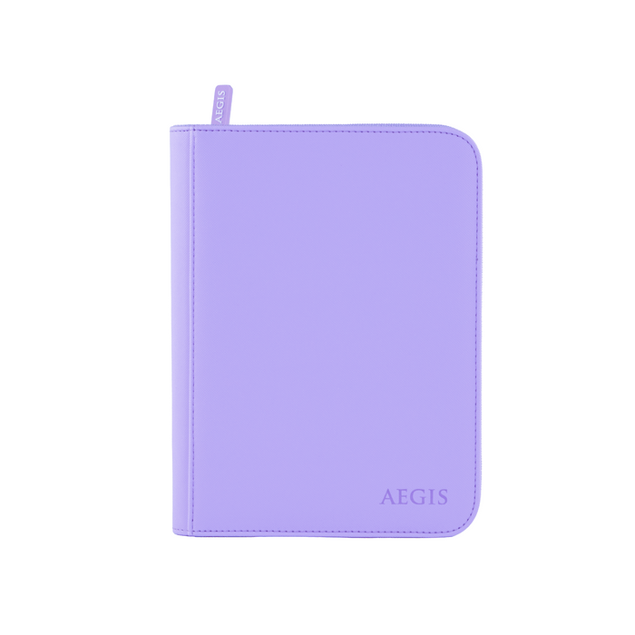 Aegis: 4-Pocket Diamond-Zip Binder (Spring Pastel - Lilac Bloom)
