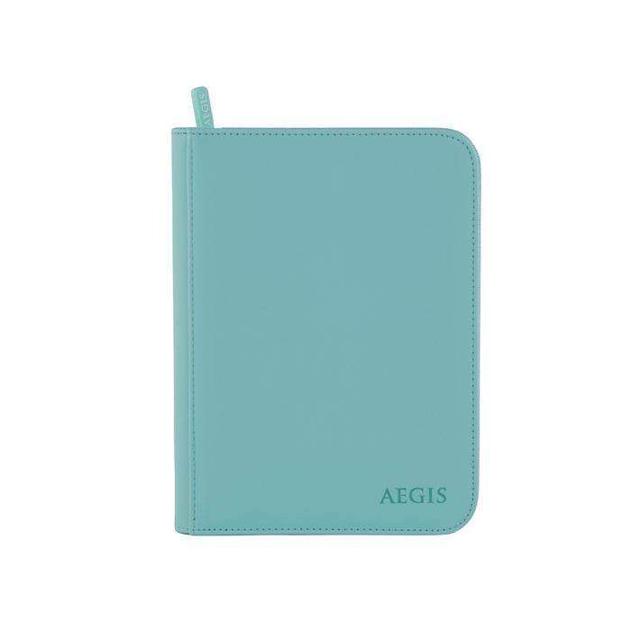 Aegis: 4-Pocket Diamond-Zip Binder (Spring Pastel - Mint Blossom)