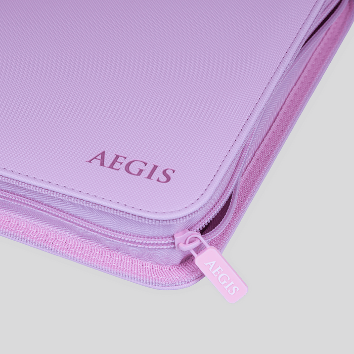 Aegis: 4-Pocket Diamond-Zip Binder (Spring Pastel - Peony)
