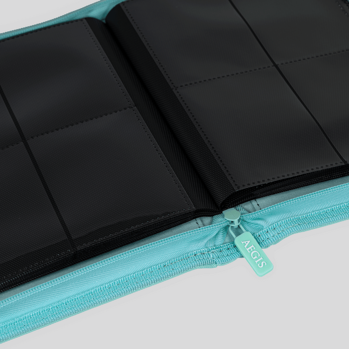 Aegis: 4-Pocket Diamond-Zip Binder (Spring Pastel - Mint Blossom)