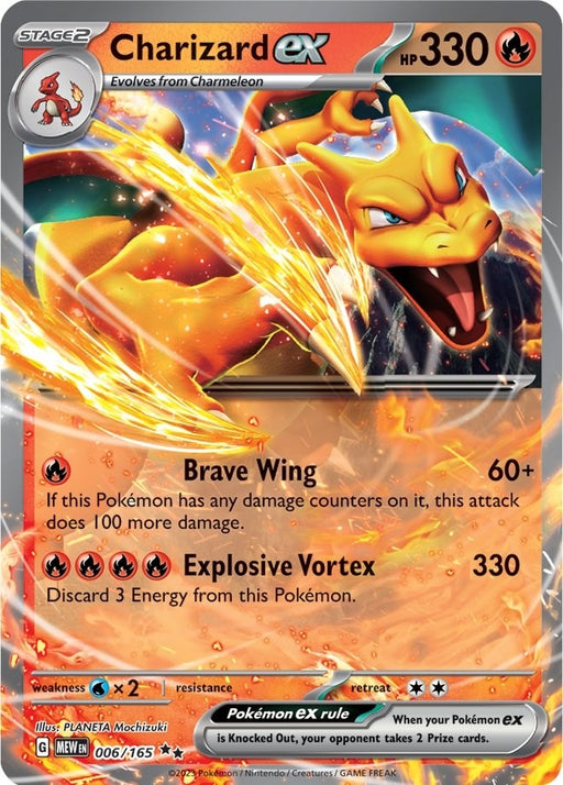 Image for Charizard ex (006/165) (MEW) - Pokemon
