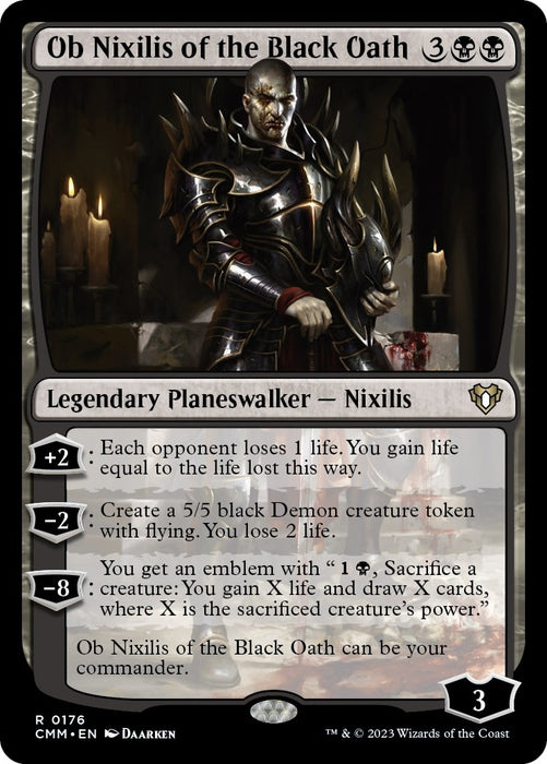 Image for Ob Nixilis of the Black Oath (176) (CMM) - Magic: The Gathering