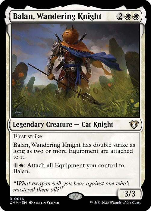Image for Balan, Wandering Knight (16) (CMM) - Magic: The Gathering