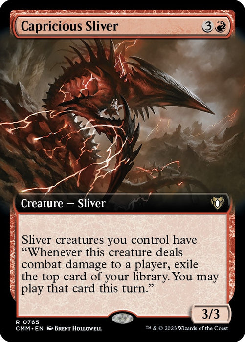 Image for Capricious Sliver (Extended Art) (765) (CMM) - Magic: The Gathering