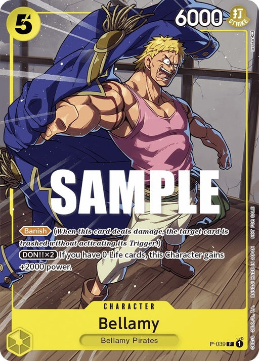 Image for Bellamy (Pirates Party Vol. 4) (P-039) (OP-PR) - One Piece Card Game