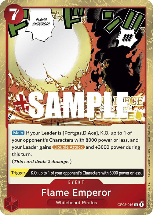 Image for Flame Emperor (Judge Pack Vol. 2) (OP03-016) (OP-PR) - One Piece Card Game