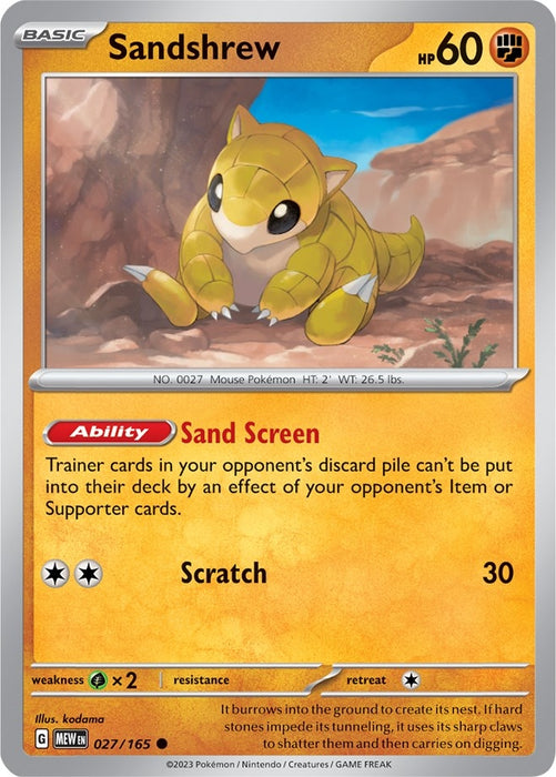 Sandshrew (027/165) (MEW)